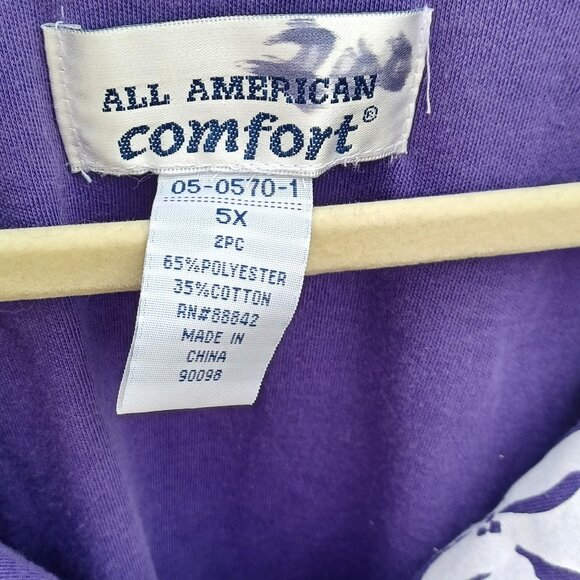All American Comfort Purple Cardigan with white florals - Picture 5 of 6